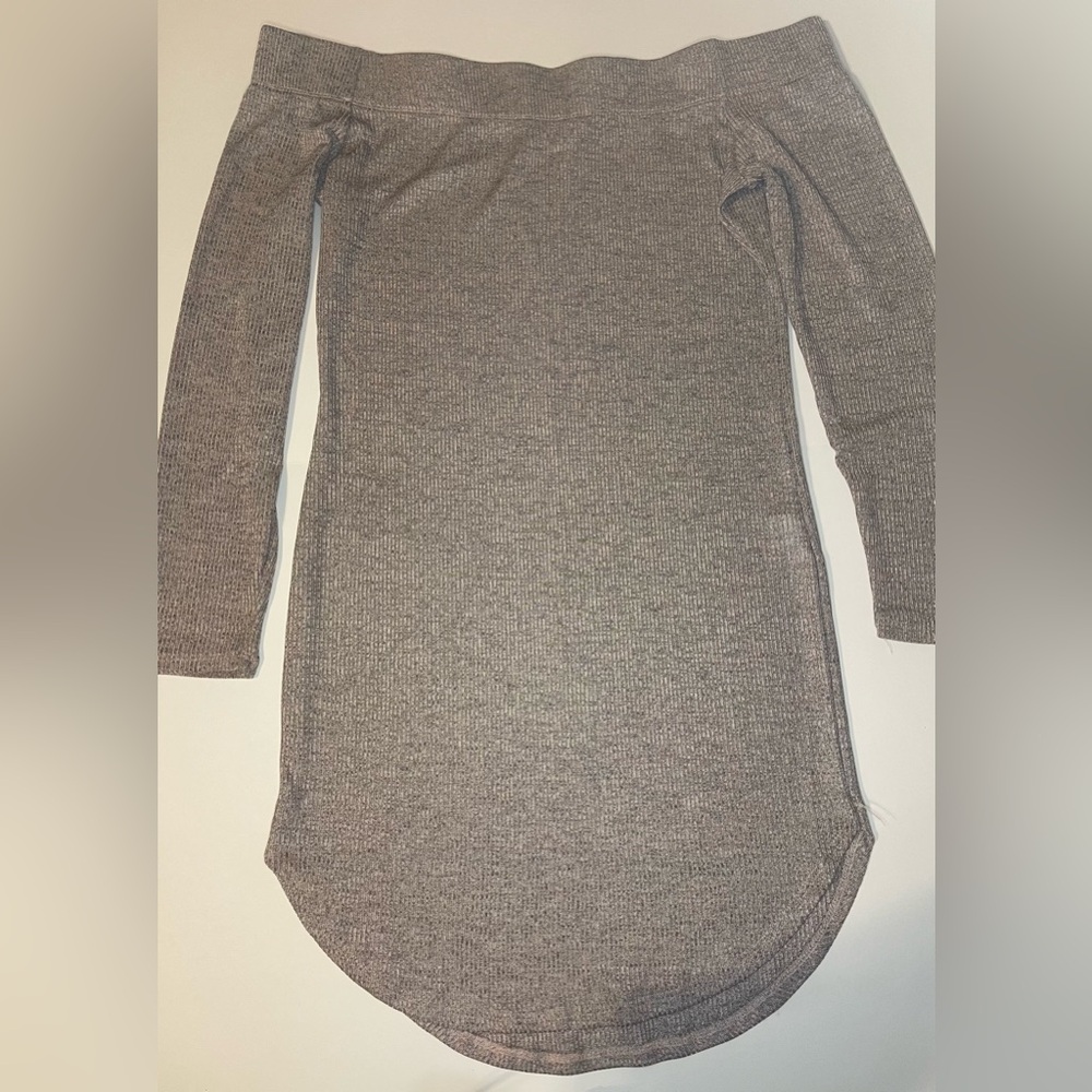 Large Charlotte Russe off the shoulder Mini skirt dress in blush pink very sexy